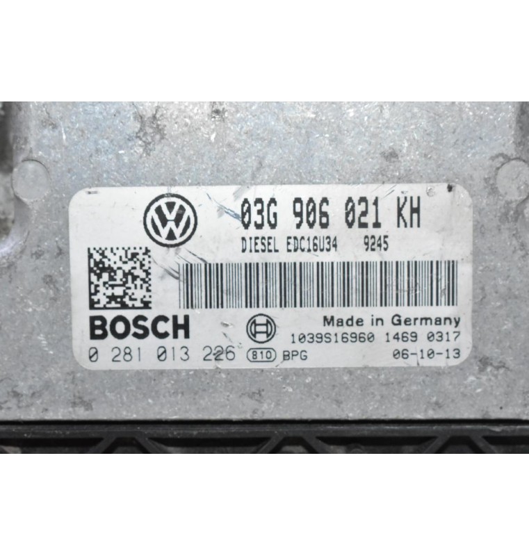 Εγκέφαλος Volkswagen Golf 1.9 TDI 2004-2013 03G906021KH 0281013226 1039S16960 EDC16U34 (Seat / Audi / Skoda)