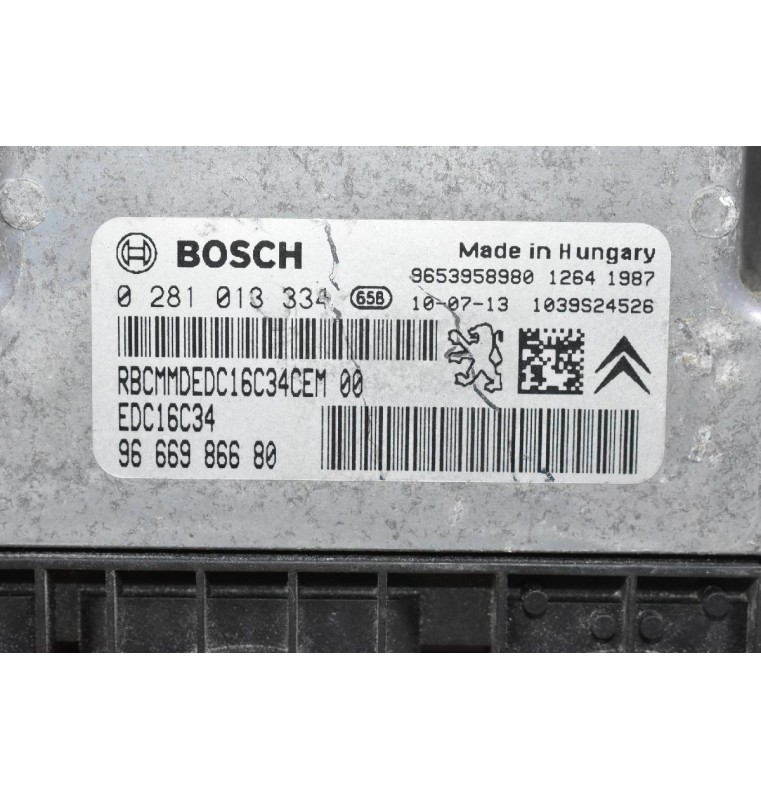 Εγκέφαλος Peugeot 3008 / 5008 HDI 2005-2020 9653958980 0281013334 9666986680 1039S24526 (Citroen C4 / Berlingo)