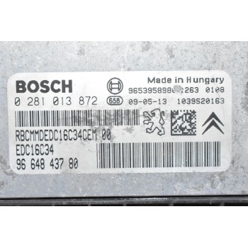 Εγκέφαλος Citroen Berlingo - Pegeuot Partner 1.6 HDI 9H03 2015-2018 0281013872 9664843780 1039S20163 9653958980