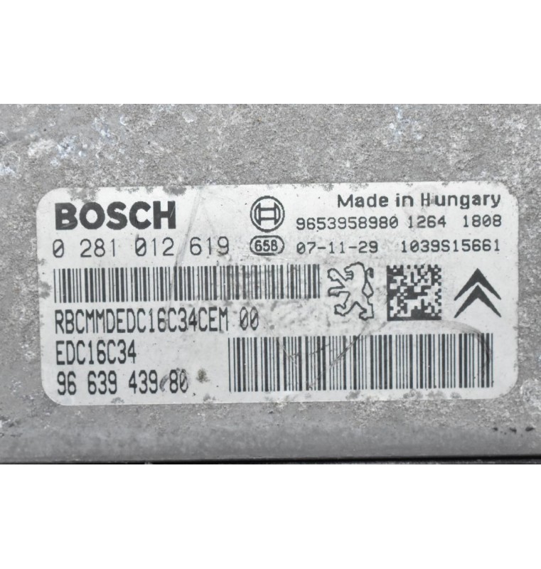 Εγκέφαλος Citroen Berlingo / Peugeot Partner 1.6 HDI 2000-2020 9663943980 0281012619 9653958980 1039S15661