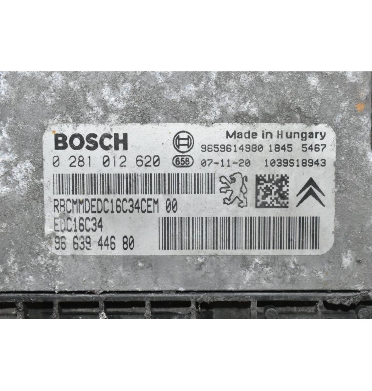 Εγκέφαλος Peugeot Partner 1.6 9HW HDI 2004-2012 BOSCH 0281012620 9663944680 (Citroen Berlingo)