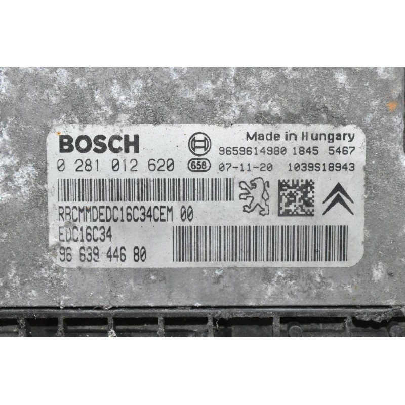 Εγκέφαλος Peugeot Partner 1.6 9HW HDI 2004-2012 BOSCH 0281012620 9663944680 (Citroen Berlingo)