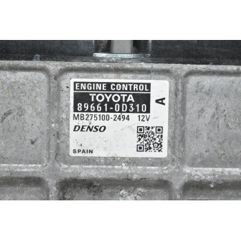 Εγκέφαλος Toyota Yaris 2005-2015 89661-0D310 MB275100-2494