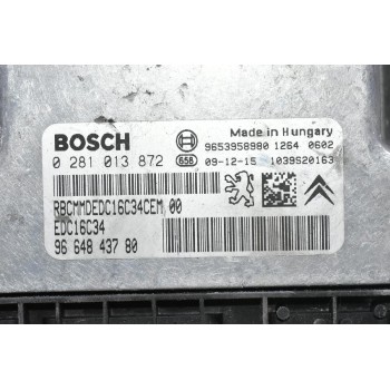 Εγκέφαλος Citroen Berlingo - Pegeuot Partner 1.6 HDI 9H03 2015-2018 0281013872 9664843780 1039S20163 9653958980