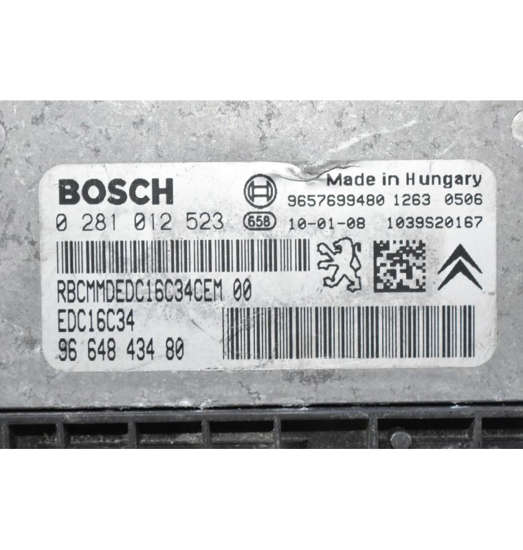 Εγκέφαλος Citroen C3 / Peugeot 207 1.4 2005-2015 9664843480 0281012523 9657699480 1039S20167