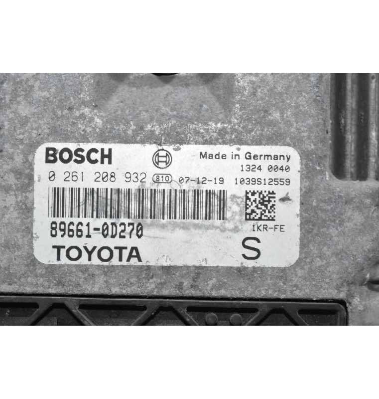 Εγκέφαλος Toyota Yaris 1.0 2006-2012 BOSCH 89661-0D270 0261208932 1039S12559