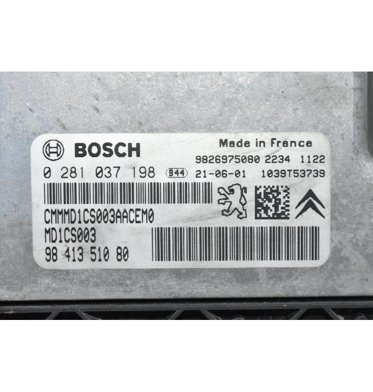 Εγκέφαλος Peugeot 308 2004-2020 9841351080 982675080 0281037198 1039T53739 (Opel / Citroen)