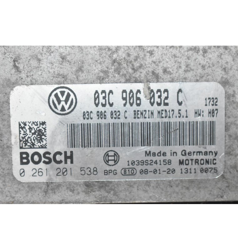 Εγκέφαλος Κινητήρα Volkswagen Golf / Touran 1.4 TSI 2006-2012 03C906032C 0261201538 17.5.1 1039S24158