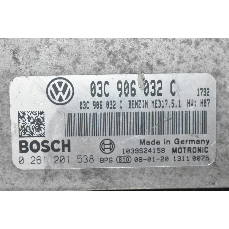 Εγκέφαλος Κινητήρα Volkswagen Golf / Touran 1.4 TSI 2006-2012 03C906032C 0261201538 17.5.1 1039S24158