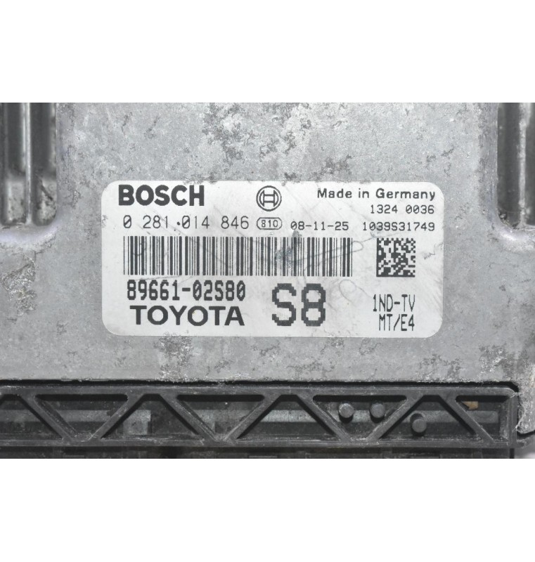 Εγκέφαλος Toyota Corolla - Auris 1.4D D4D 2005-2010 89661-02S80 0281014846 1039S31749