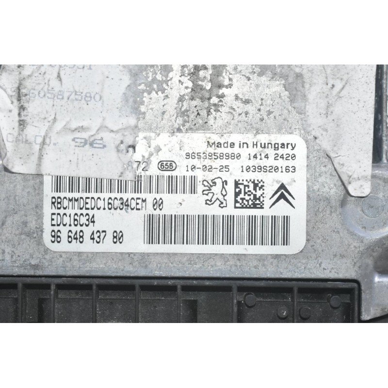 Εγκέφαλος Citroen Berlingo - Pegeuot Partner 1.6 HDI 9H03 2015-2018 0281013872 9664843780 1039S20163 9653958980