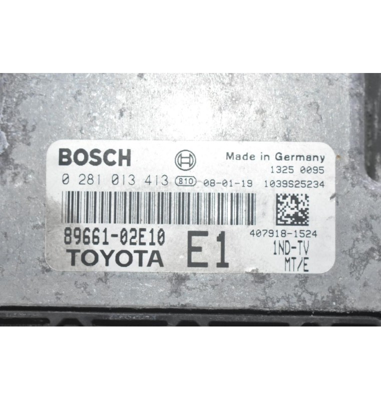 Εγκέφαλος Toyota Corolla - Auris 1.4D D4D 2005-2010 89661-02E10 0281013413 1039S25234