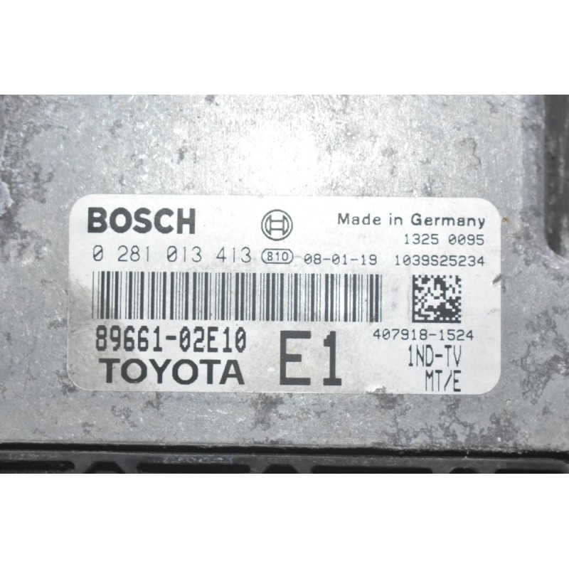 Εγκέφαλος Toyota Corolla - Auris 1.4D D4D 2005-2010 89661-02E10 0281013413 1039S25234