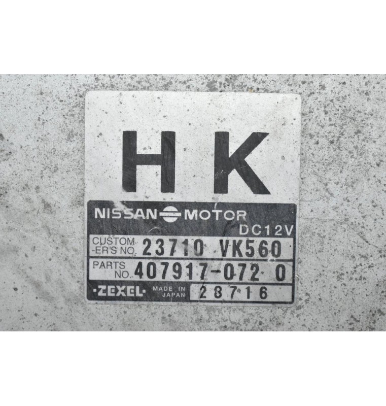 Εγκέφαλος Nissan Navara D22 01-05 YD25 ZEXEL 23710-VK560 407917-0720