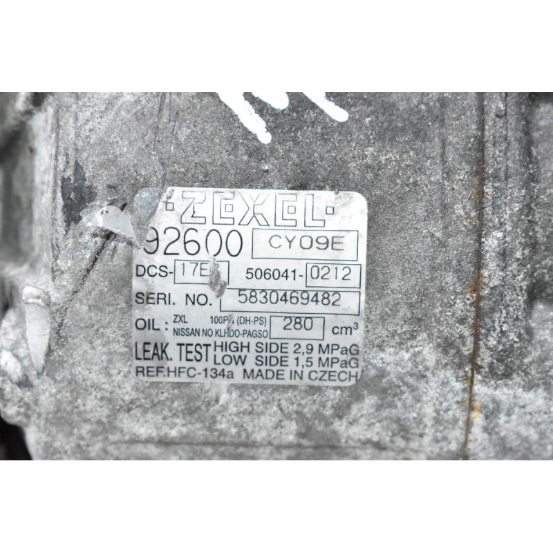 Κομπρεσέρ Aircondition - A/C Nissan Qashqai 2.0 MR20 2007-2012 92600-CY09E