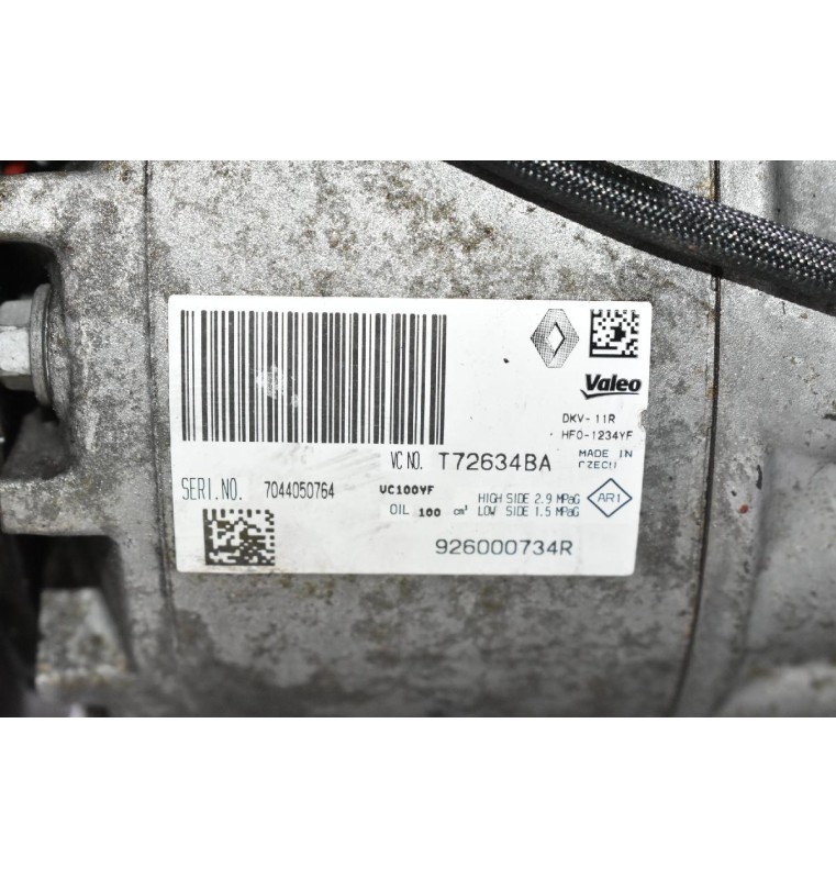 Κομπρεσέρ Aircondition - A/C Renault Clio / Captur / Twingoo H4BB H5F H4B 2013-2019 926000734R (Nissan Micra / Dacia Sandero Dokker logan Lodgy)