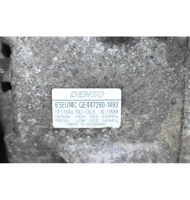 Κομπρεσέρ Aircondition - A/C Κλιματισμός Toyota Corolla 2010-2018 DENSO 447260-1493 E12 1ZR GE447260-1493