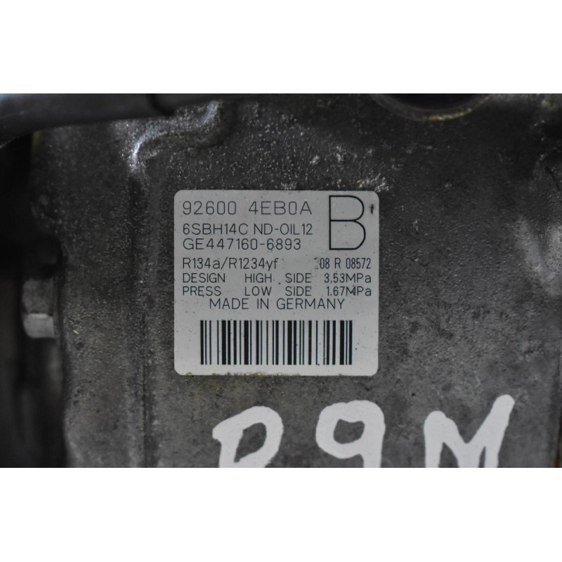 Κομπρεσέρ Aircondition Nissan Qashqai X-Trail Pulsar H5FE / R9M 2014-2021 92600-4EB0A GE447160-6893 (Renault Kadjar Koleos Megane Espace Talisman Scenic / Dacia)