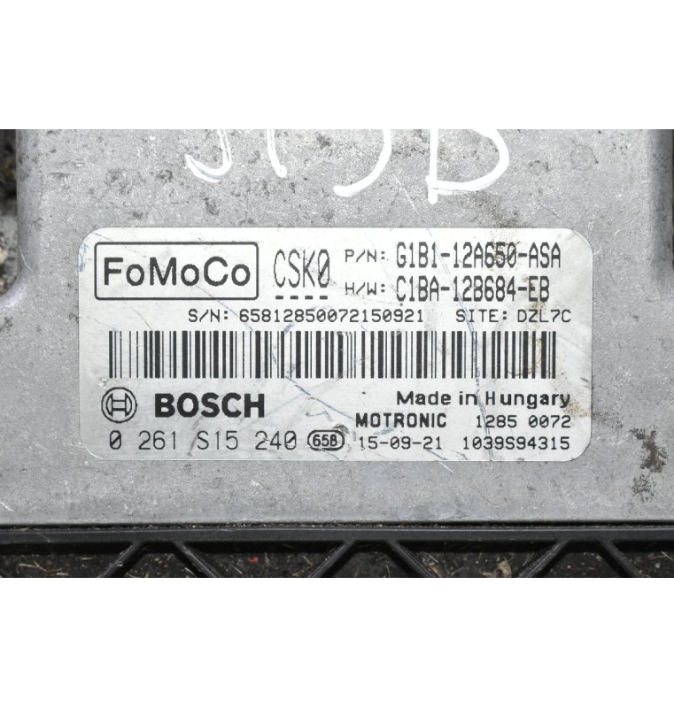Εγκέφαλος Ford Fiesta / Focus 1.0 SFJB 2008-2020 (Γνήσιος) G1B1-12A650-ASA C1BA-12B864-EB 0261S15240 1039S94315