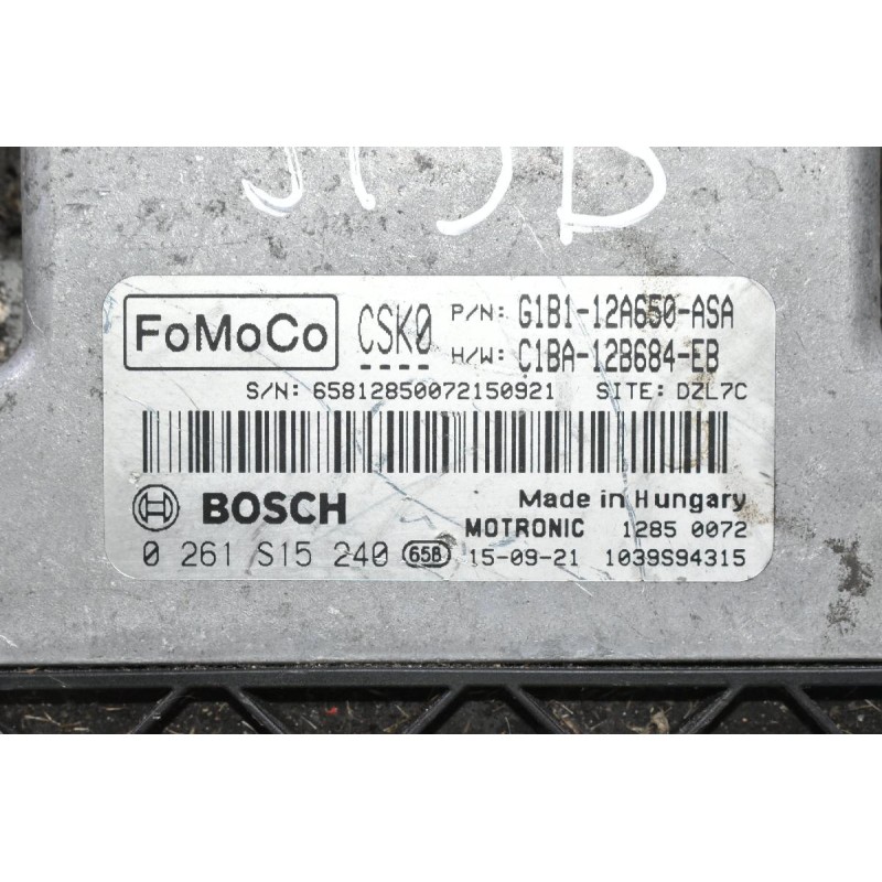 Εγκέφαλος Ford Fiesta / Focus 1.0 SFJB 2008-2020 (Γνήσιος) G1B1-12A650-ASA C1BA-12B864-EB 0261S15240 1039S94315