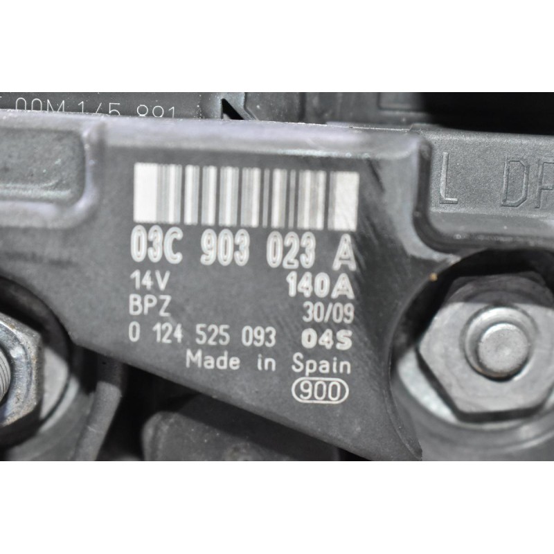Δυναμό Volkswagen Golf / Passat / Jetta / Tiguan 1.4 TSI CAV BLG BMY CAX 2008-2013 03C903023A 0124525093 140A (Seat Audi Skoda) (Γνήσιος)