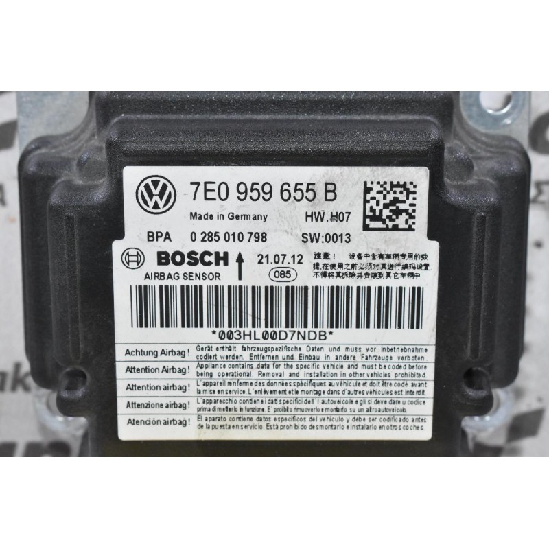 Εγκέφαλος Αερόσακων Volkswagen Transporter T5 2002-2015 7E0959655B 0285010798 (Γνήσιο)