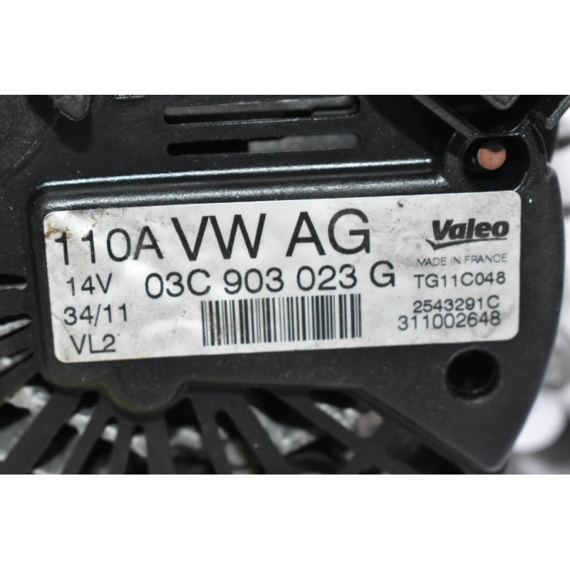 Δυναμό Volkswagen Golf / Jetta / Touran / Passat 1.4 TSI/FSI 110A 2006-2012 03C903023G (Audi A1 A3 / Seat Ibiza Toledo Altea / Skoda Octavia Fabia) (BMY BLG CAX)