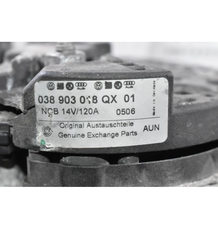 Δυναμό Audi TT 1.8 20VT 1996-2006 038903018QX 120A (Γνήσιος) (Volkswagen Golf / Passat / Beetle)