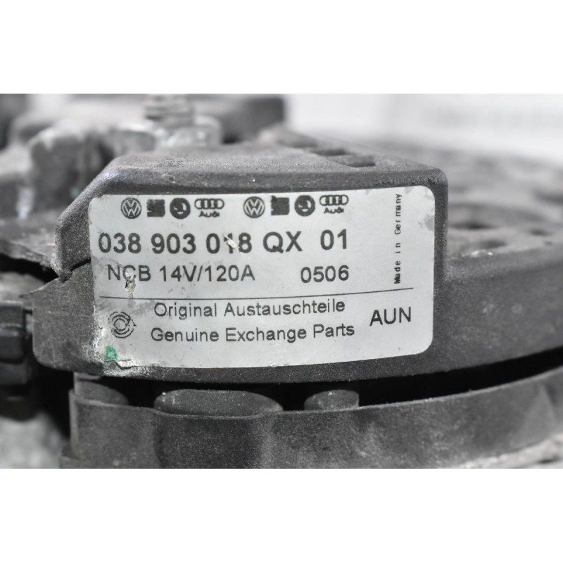 Δυναμό Audi TT 1.8 20VT 1996-2006 038903018QX 120A (Γνήσιος) (Volkswagen Golf / Passat / Beetle)