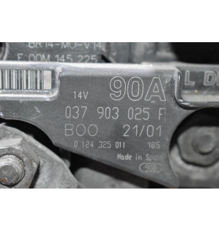 Δυναμό Volkswagen Golf / Bora / Beetle 1.4 1.6 90A 14V 1998-2005 (Γνήσιο) 037903025F 0124325011 (Skoda Fabia Octavia / Seat Ibiza Leon Toledo / Audi A2)