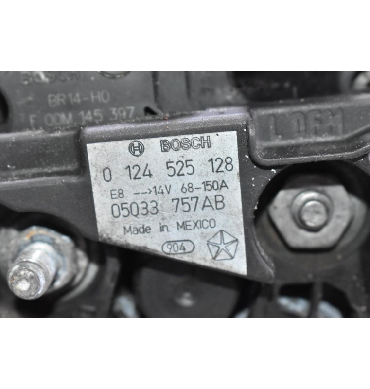 Δυναμό Jeep Compass / Patriot 2.0 BYL 150A 14V 2006-2015 05033757AB 0124525128 (Dodge Caliber / Chrysler Sebring)