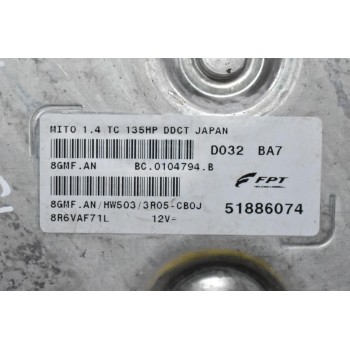 Εγκέφαλος Alfa Romeo Mito / Giulietta 1.4 Turbo MultiAir 120A 955A7000 2009-2014 (Γνήσια) 51886074 (Fiat Punto 500 Tipo Bravo Qubo Doblo Fiorino)