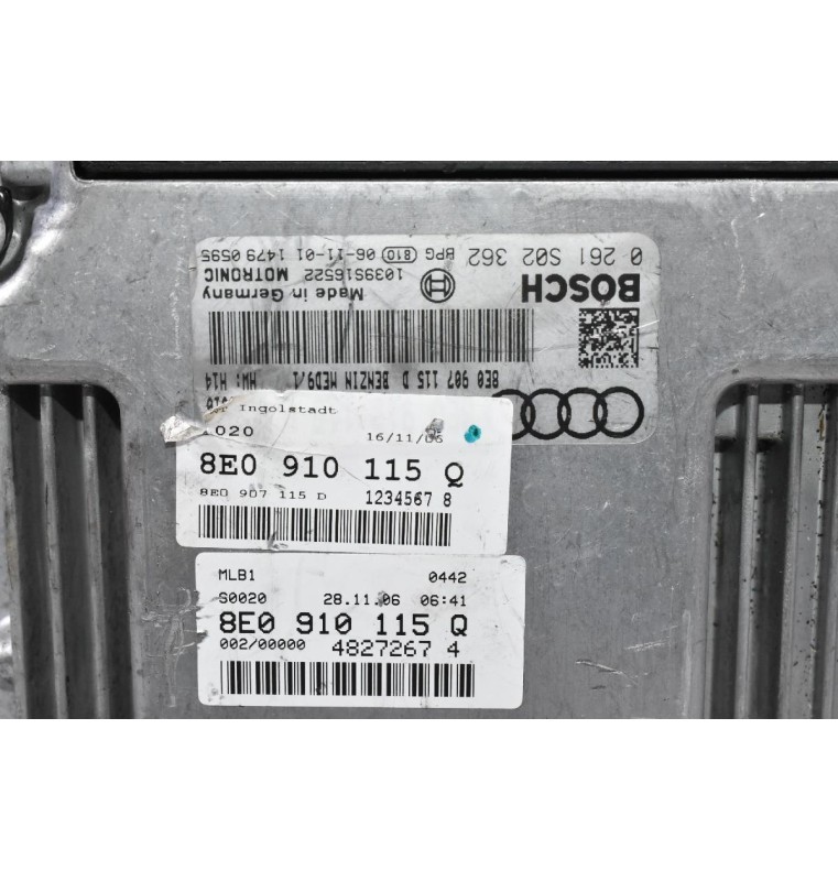 Εγκέφαλος Audi A4 1.8 / 2.0 TFSI CDH BWE BGB 2007-2012 BOSCH 8E0910115Q 0261S02362