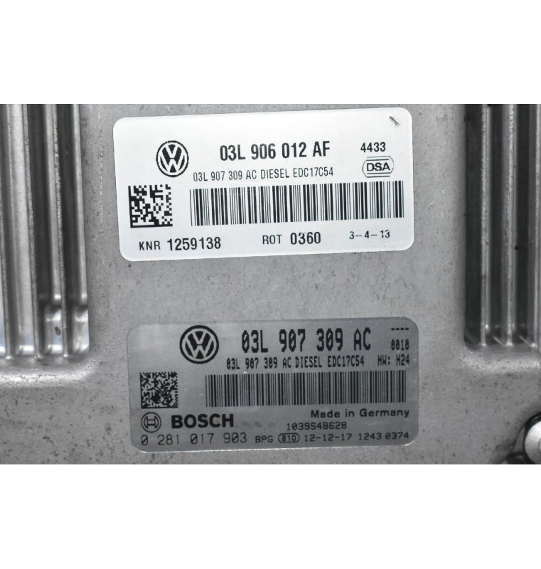 Εγκέφαλος Volkswagen Amarok 2010-2020 03L907309AC 0281017903 1039S48628