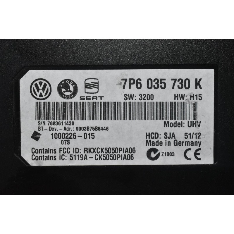 Πλακέτα Bluetooth Volkswagen Amarok / Golf / Passat / Jetta / Scirocco / Eos 2010-2020 7P0035730K (Seat Ibiza Toledo / Skoda Octavia Rapid Yeti)