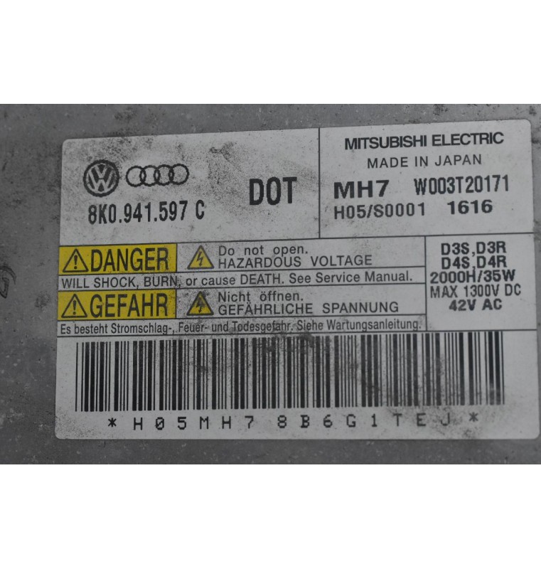 Φανάρι Εμπρός Δεξιά Audi A4 2008-2012 8K0941004Q 8K0941597C 8K0907472A (Γνήσιο) (Xenon / LED)