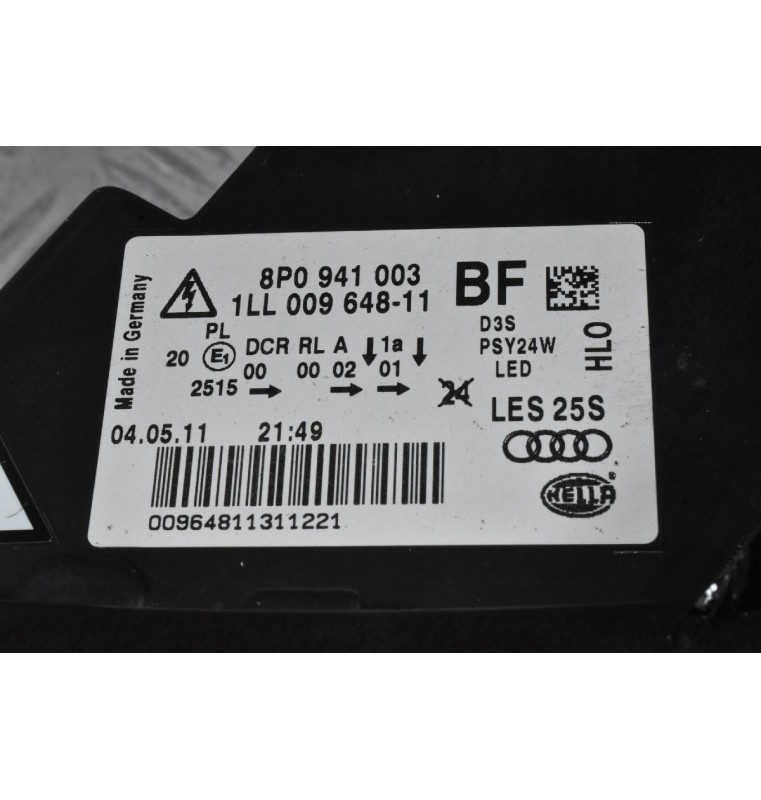 Φανάρι Εμπρός Αριστερά Audi A3 / S3 2007-2013 8P0941003BF 8K0941597C (Γνήσιο) (Xenon)