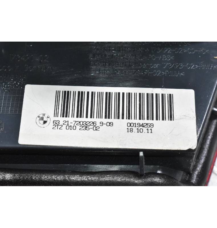 Φανάρι Πίσω Πορτ Μπαγκάζ Δεξιά Bmw F10 / F11 520 - 525 2009-2016 7203226 9-09 2TZ010235-02 (Γνήσιο)