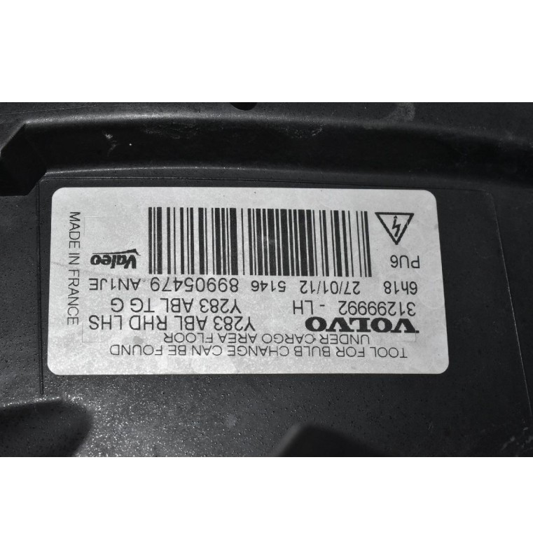 Φανάρι Εμπρός Αριστερά Volvo S60 / V60 2010-2014 31299992 (Γνήσιο) (Xenon)