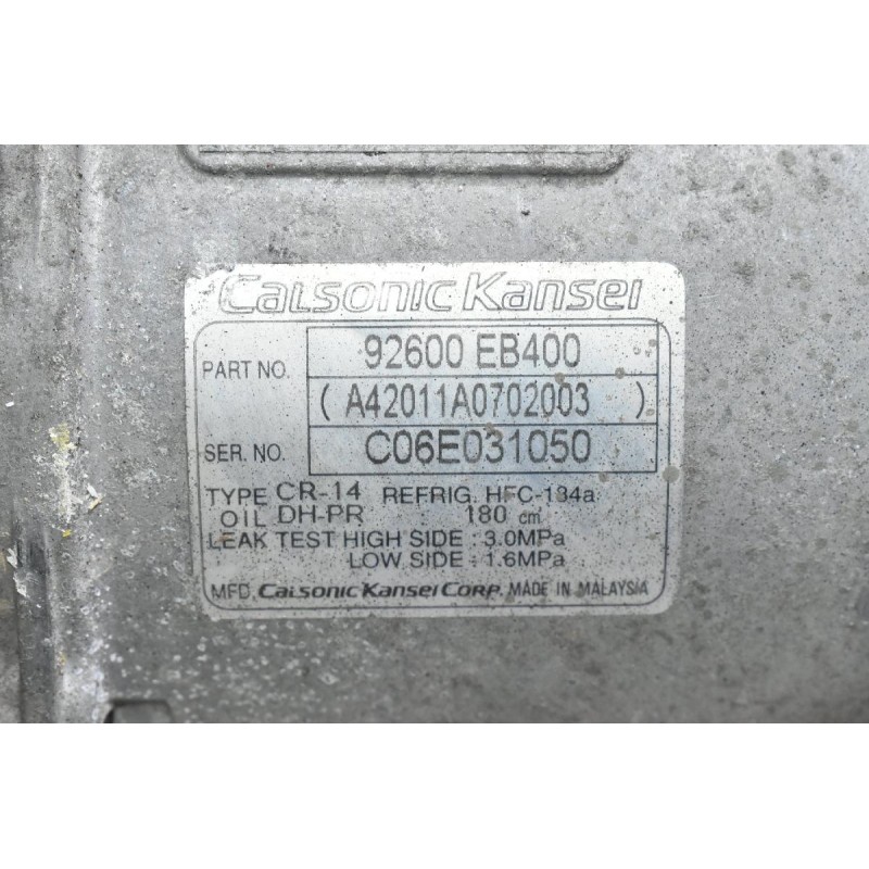 Κομπρεσέρ Aircondition Nissan Navara D40 YD25 2005-2012 CALSONIC 92600-EB400