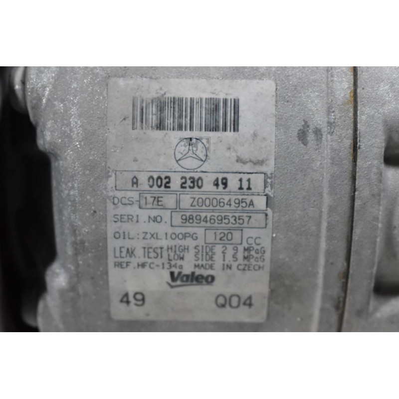 Κομπρεσέρ Aircondition - A/C Mercedes-Benz W204 S204 CL203 C209 A209 W211 271950 2006-2015 A0022304911 0022304911 (Γνήσιο)