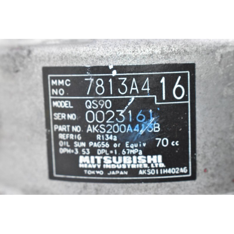 Κομπρεσέρ Aircondition - A/C Mitsubishi Outlander / Lancer 2.0 BSY / 2.4 4B12 2007-2012 7813A416 AKS200A413B