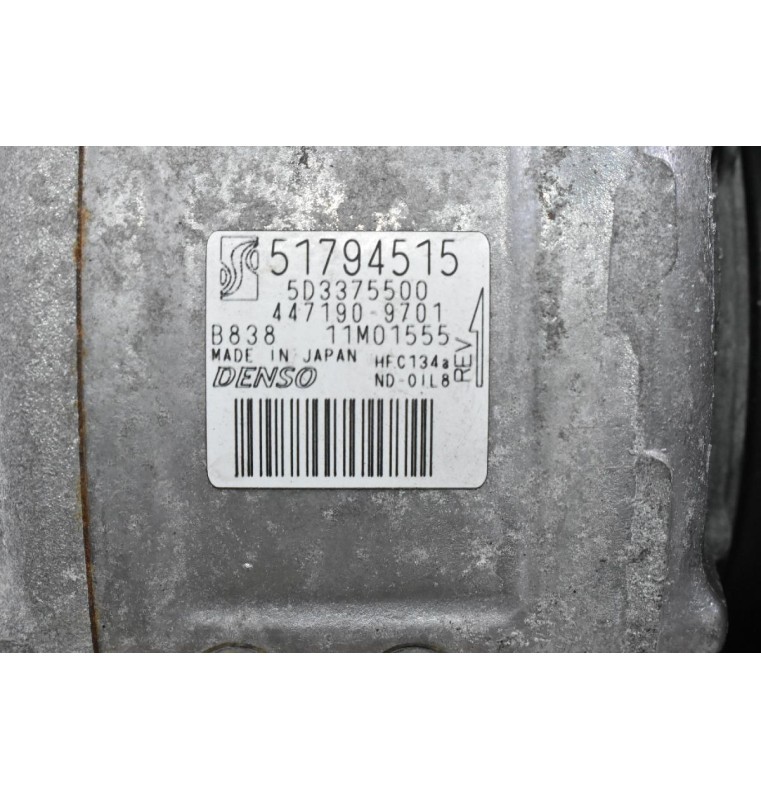 Κομπρεσερ Aircondition Alfa Romeo Giulietta / Mito 1.4 Turbo MultiAir 135ps 955A7000 2009-2014 51794515 0280750137 (Lancia Ypsilon / Fiat Grande Punto 500L Tipo Bravo Doblo Stilo / Abarth 500 595 695)