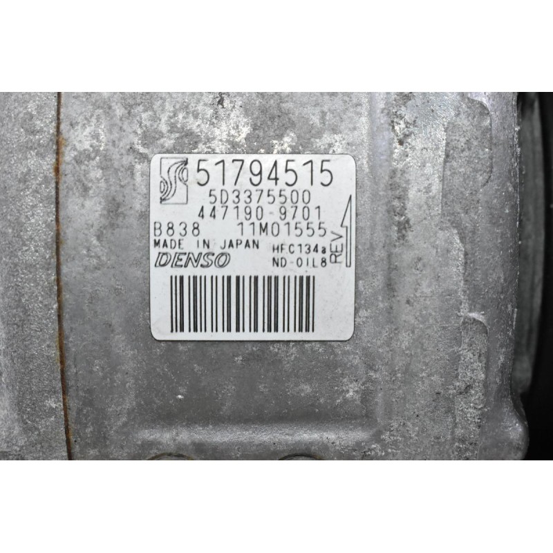 Κομπρεσερ Aircondition Alfa Romeo Giulietta / Mito 1.4 Turbo MultiAir 135ps 955A7000 2009-2014 51794515 0280750137 (Lancia Ypsilon / Fiat Grande Punto 500L Tipo Bravo Doblo Stilo / Abarth 500 595 695)