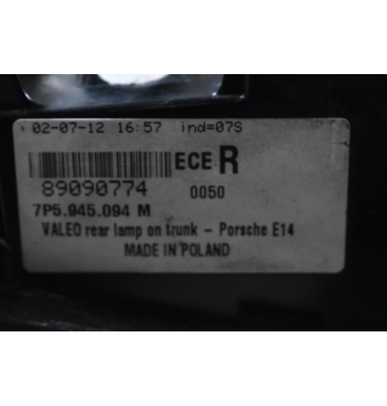 Φανάρι Πορτ Μπαγκάζ Αριστερό Porsche Cayenne 958 2010-2018 7P5945093M 89090773 (Γνήσιο) (Led)