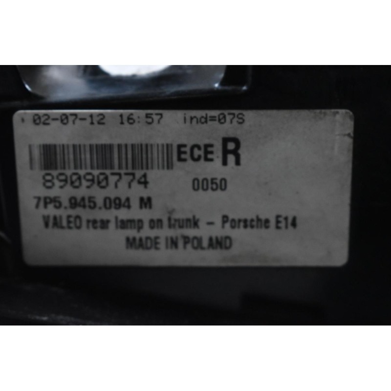 Φανάρι Πορτ Μπαγκάζ Αριστερό Porsche Cayenne 958 2010-2018 7P5945093M 89090773 (Γνήσιο) (Led)