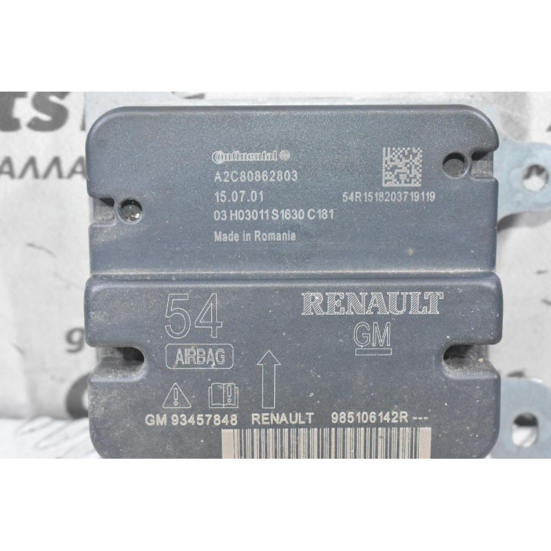 Εγκέφαλος Αερόσακων Renault Trafic 2010-2022 985106142R 93457848 A2C80862803 (Opel Vivaro / Fiat Talento / Nissan NV300) (Γνήσιο)