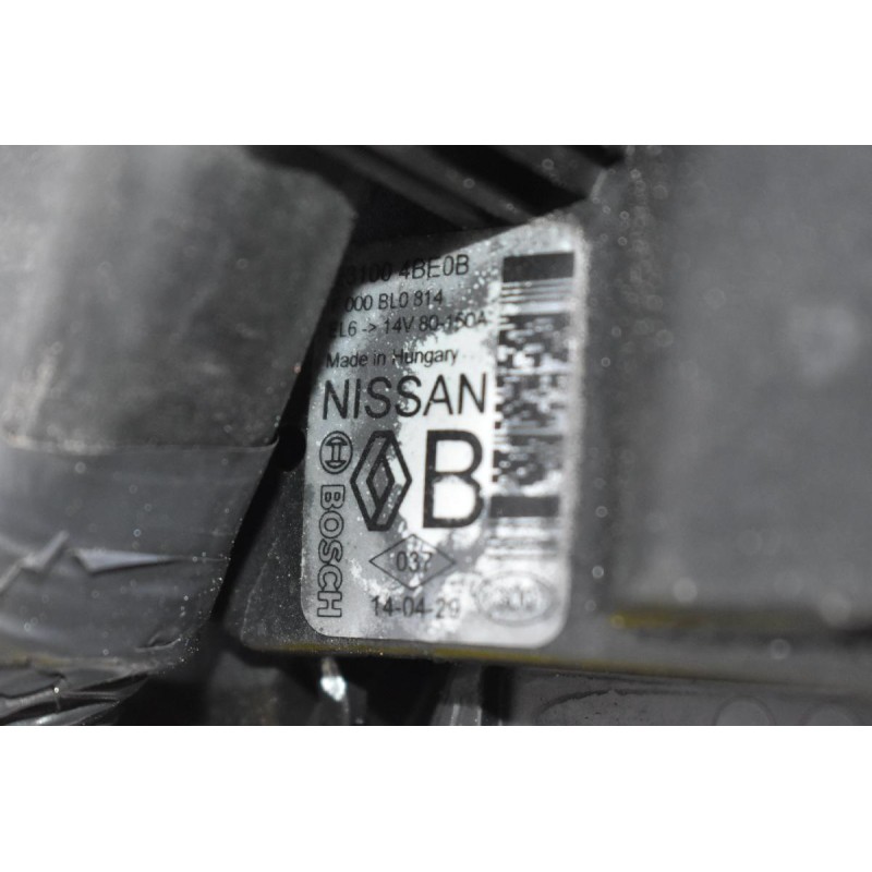 Δυναμό Nissan Qashqai / X-Trail / Pulsar R9M HRA2 1.2 1.6 2011-2018 23100-4BE0B 80-150A (Renault Kadjar Megane Scenic Talisman Trafic / Opel Movano Vivaro)