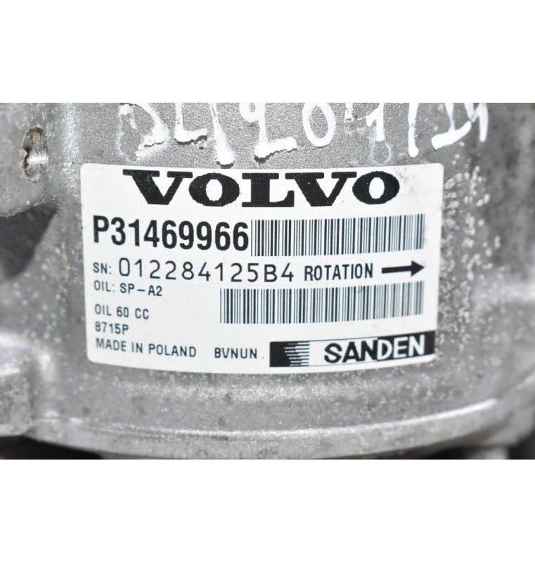 Κομπρεσέρ Aircondition - A/C Volvo V40 S60 V60 V70 XC60 S80 S90 V90 XC70 XC90 D4204T14 2012-2020 31469966 B4164T (Ford)