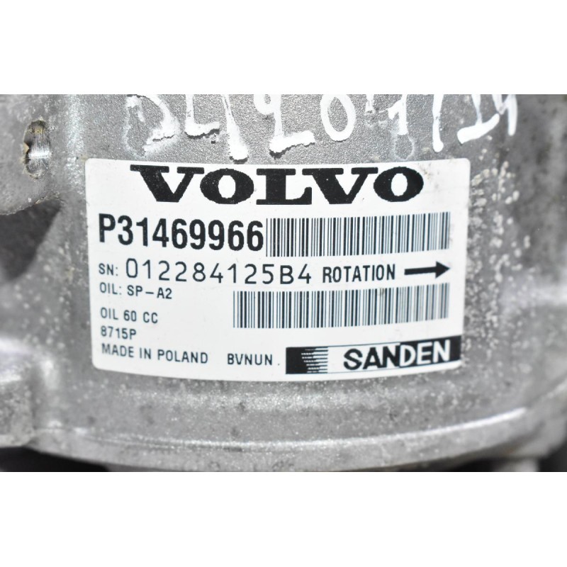 Κομπρεσέρ Aircondition - A/C Volvo V40 S60 V60 V70 XC60 S80 S90 V90 XC70 XC90 D4204T14 2012-2020 31469966 B4164T (Ford)